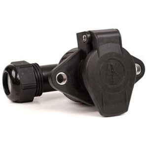 socket 24V, 7-pole, ISO 1185, N-type, plastic, crimp terminal, 90° cap with bayonet ring