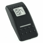 Actuator Contura II, black, square lens and bar lens white, symbol “side mirror defrost”