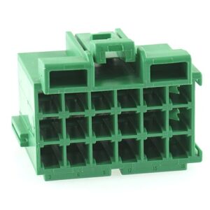 junior power timer housing, 18-pole (3x6), green