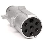 Trailer Plug 24V, 7-pole, (ISO 1185), N-type, cap nut, aluminum