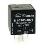 Flasher 24V, 1(2) x 21W + 0…5W fully electronic, with control output, overvoltage protection