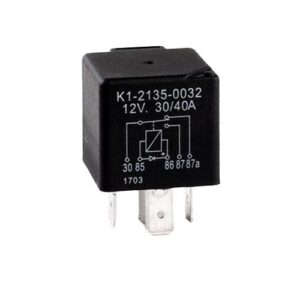 Mini Relay 12V, 30/40A, changeover contact, with diode, sealed