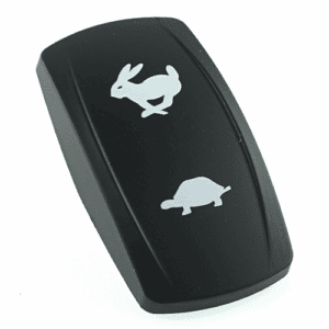 actuator Contura V black, symbol "fast"/ symbol "slow", laser etched