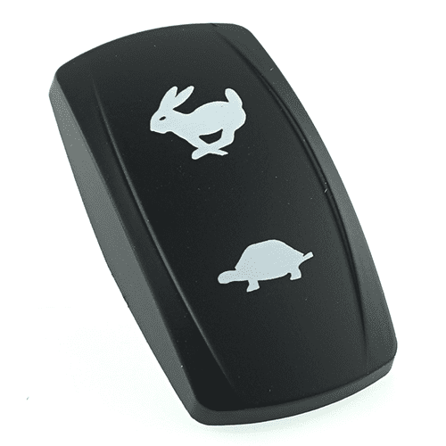 actuator Contura V black, symbol "fast"/ symbol "slow", laser etched