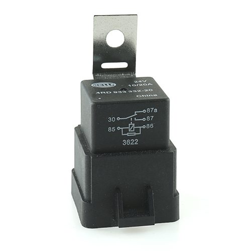 Mini Relay 24V, 10/20A, changeover contact, with resistor