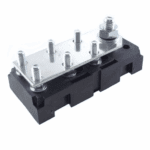 Distributor with 1x M8, 6x M5 potted bolts, bridged