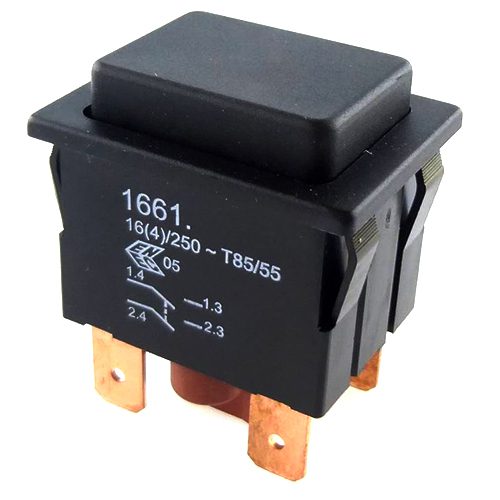 Push Button, 16A/250 VAC, normally open