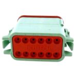 Socket Plug 12way, DT06-12SC series, green