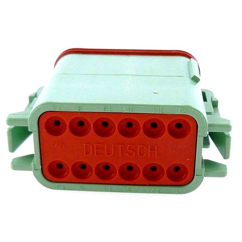 Socket Plug 12way, DT06-12SC series, green