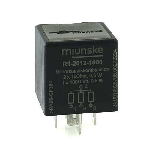 Resistor combination 0.6W, 1 x 100 Ohm, 2 x 1 kOhm, connected