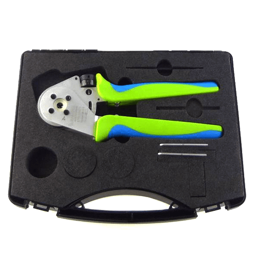 4/8 Indent Crimping Tool MICRO CRIMP for industrial contacts, with feeler gauge and locator, in plastic case