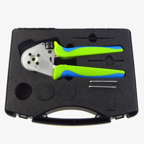 4/8 Indent Crimping Tool MICRO CRIMP for industrial contacts, with feeler gauge and locator, in plastic case