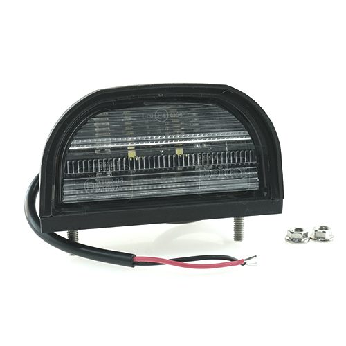 LED-License plate light, 10-32V, surface-mounted, open cable end