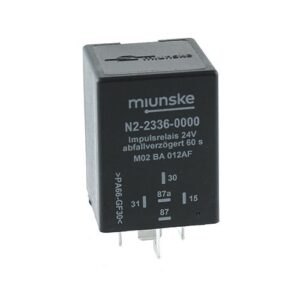 Switch-off Delayed Impulse Relay 24V, 60sec, dry contact