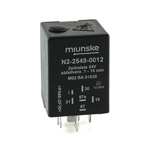 Switch-off Delayed Timer Relay 24V, 1...15min adjustable, dry contact, retriggerable