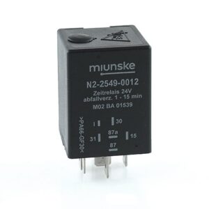 Switch-off Delayed Timer Relay 24V, 1...15min adjustable, dry contact, retriggerable