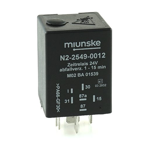 Switch-off Delayed Timer Relay 24V, 1...15min adjustable, dry contact, retriggerable
