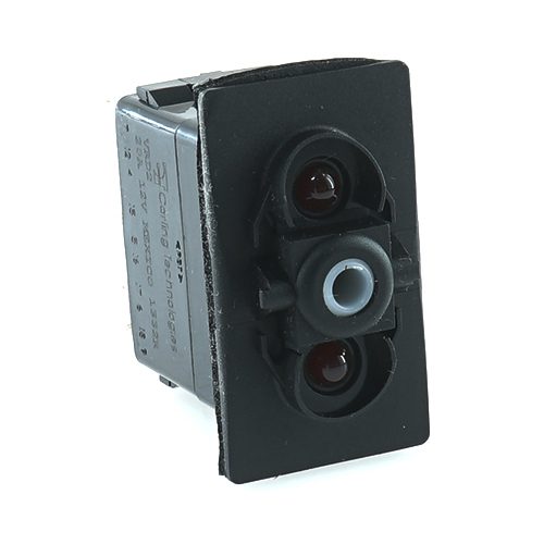 on-on<2on Double Switch/Momentary Switch, 12V/20A, LED 1 red, LED 2 red, with VPS