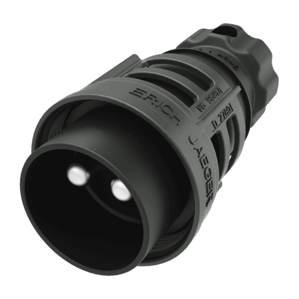 Plug 2-pole, 24V, with metal screw ring,crimp-/soldering contact 50mm², cap nut for max. wire diameter 13mm