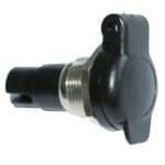 built in socket,2-pole, ISO 4165, 1 x screw terminal, with hinged cover