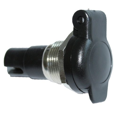 built in socket,2-pole, ISO 4165, 1 x screw terminal, with hinged cover