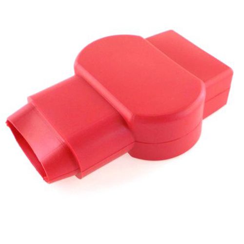 cover "+" for battery pole, red, cable opening oval, 39.6 x 12.7 mm