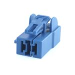 Power Connector, female holder polarized, 2way, blue