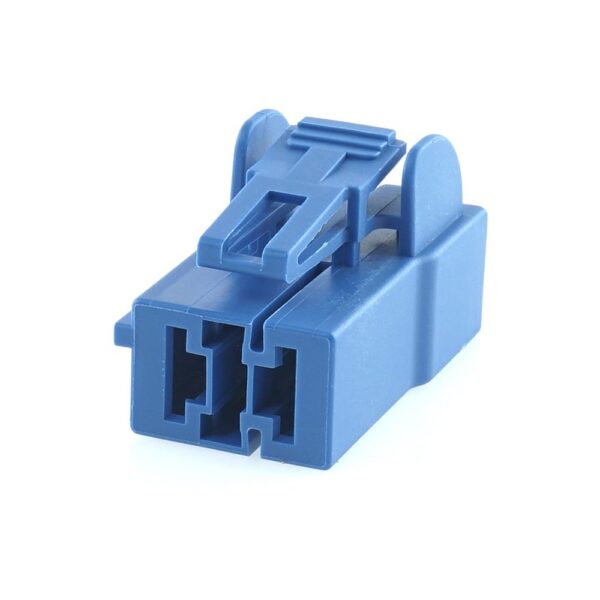 Power Connector, female holder polarized, 2way, blue