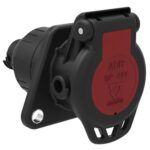 ADR socket 15-pole, 24 V, cable outlet 180°, cable outlet 90°, corrugated tube NW13