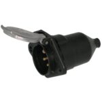 Socket 7-pole, 24V, screw contact, single seal outlet centered 180°, for cable diameter 9.5-12.5mm