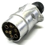 Plug 7-pole, 12V, screw contact, cap nut for cable diameter 9.2-11.5mm