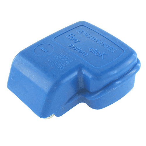 Battery Clamp "-", screw terminal for 50mm², with cover blue