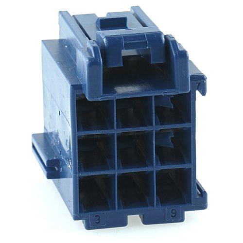 junior power timer housing, 9-pole (3x3), blue