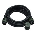 35mm² twin cable with 2-pole, 24 V, 2 plugs with screw ring and 1 coupler with screw cap, length 10 m