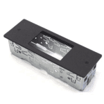 mounting frame for 6-fold keypad, central slot, with DIN-enclosure