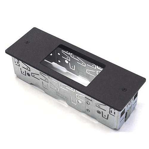 mounting frame for 6-fold keypad, central slot, with DIN-enclosure