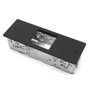mounting frame for 4-fold keypad, central slot, with DIN-enclosure