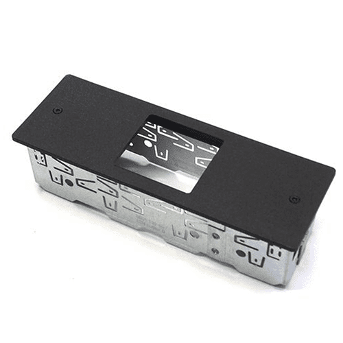 mounting frame for 4-fold keypad, central slot, with DIN-enclosure