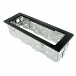 mounting frame for 12-fold keypad, central slot, with DIN-enclosure
