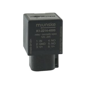 Relay 12V, 25A, normally open, with diode, IP68 with DEUTSCH connector