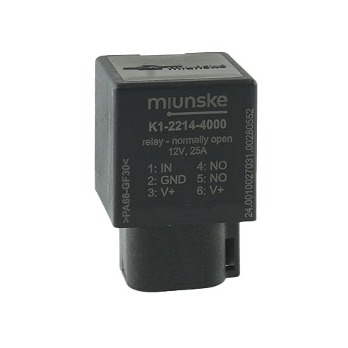 Relay 12V, 25A, normally open, with diode, IP68 with DEUTSCH connector