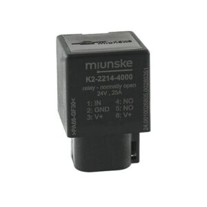 Relay 24V, 25A, normally open, with diode, IP68 with Deutsch connector