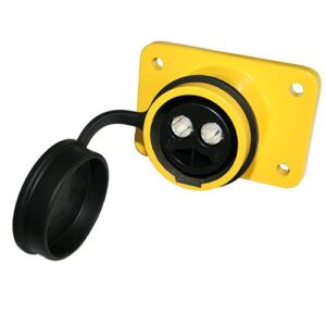 Socket 2-pole, 24V, for crimp-soldering contact, with rubber cap