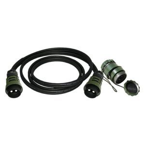 35mm² twin cable, 2-pole, 24 V, with 2 plugs with screw ring and 1x coupler with screw cap, length 20 m