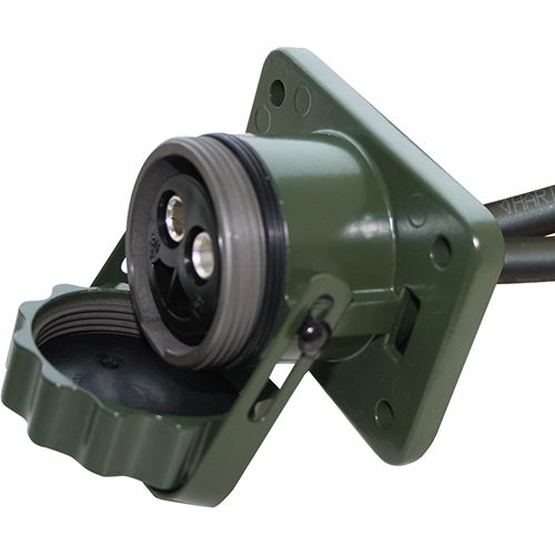 Socket 2-pole, 24V, with screw cap, cable 50mm²