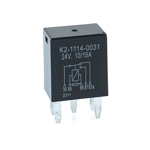 Micro Relay 24V, 10/15A, changeover contact, with resistor, sealed