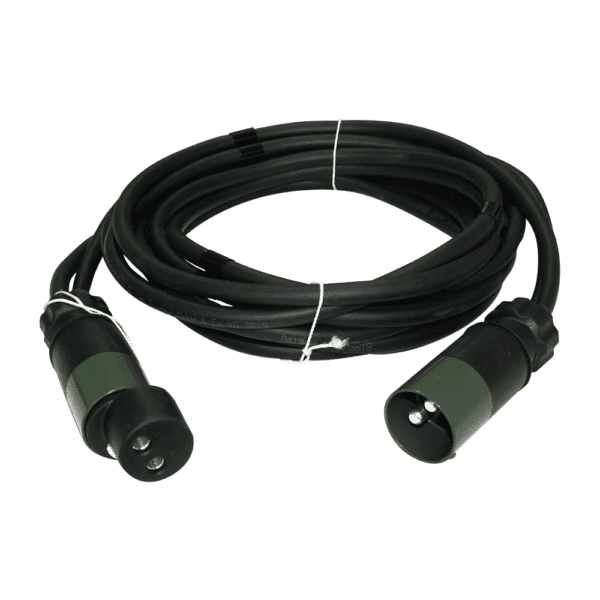 2x 50 mm² cable 2-pole, 24 V, with 2 plugs and 1 coupler, length 7 m
