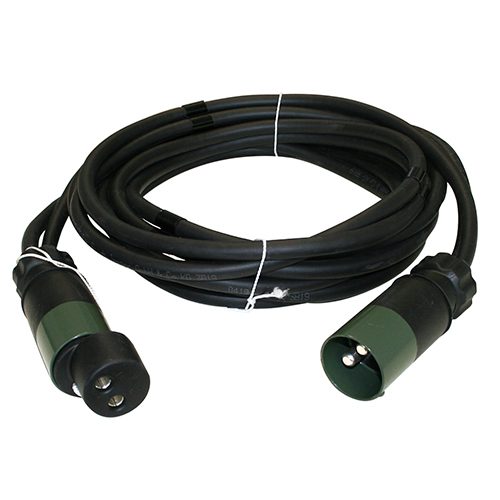 2x 50 mm² cable 2-pole, 24 V, with 2 plugs and 1 coupler, length 7 m