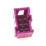 JPT-Male Connector, 6-pole (3x2), PFT, Coding A, violet