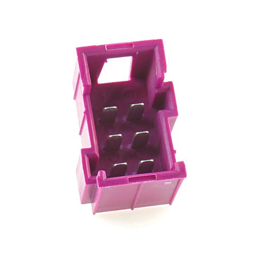 JPT-Male Connector, 6-pole (3x2), PFT, Coding A, violet